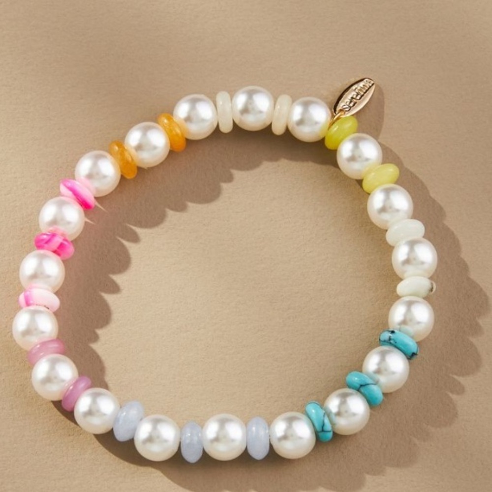 Anthropologie Beaded Stretch Bracelet NWT